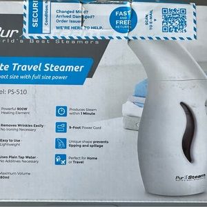 New PurSteam Professional Garment Steamer for Clothes Travel Size, Portable, Han